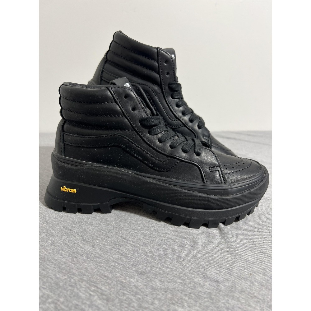 Vans Vault Shoes Mens Size 6 Black Leather Vibram UltraCush Skate Boots High Top